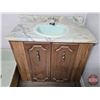 Image 2 : Retro Bathroom Combo : Sink Cabinet & Standing Shower
