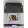 Image 1 : (2) Ceramic Trays (Paris 14.5" x 10.5" & Queen of Hearts 9" x 7")