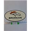Image 1 : Denver Broncos Oval Novelty License Plate - 12" x 7"