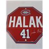 Image 2 : (2) Montreal Canadiens Plastic Signs - Halak - 12"