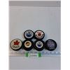 Image 1 : (6) Hockey Pucks: Team Canada, Oilers, CBC Hockey Night in Canada, Canucks