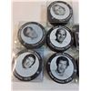 Image 2 : (7) Hockey Pucks: Dryden, Mahovlich, Awrey, Ratelle, Bergman, Esposito, Johnston