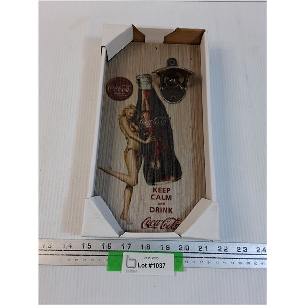 Coca Cola Bottle Opener - Wall Mount - 6" x 12"