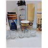 Image 3 : Assorted Cups & Mugs: Hockey, Saskatchewan Roughriders, The Keg Shot Glasses, Misc
