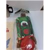Image 4 : Lot: (2) Sugar Cloth Bags, Rempel Bros Mug, Reindeer Car Antlers, Wood Sign