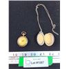 Image 1 : Vintage Locket & Vintage Pocket Watch - As Is, Some Wear
