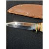 Image 2 : William Rogers Stainless Steel Hunting Knife w/Leather Sheath - 6" Long, Blade 2.5" Long