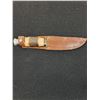Image 5 : William Rogers Stainless Steel Hunting Knife w/Leather Sheath - 6" Long, Blade 2.5" Long