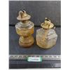 Image 1 : (2) Vintage Oil Lamps - No Chimney's - 9" & 7" High