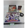 Image 1 : Esso NHL All-Star Sticker Abum - Complete, Winnipeg Jets 1995-96 Calendar, NHL Band-Aid Tin, Pucks