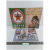 Image 1 : (3) Sealed Metal 12" x 8" Wall Posters (Texaco, Best Garage, Shut the 'F' Up)