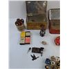 Image 2 : Vintage Tins w/Contents - Fuses, Matches, Stones, Misc.