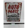 Image 1 : Metal Vintage Look 12" x 18" Wall Art - "Auto Parts"