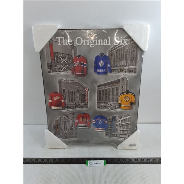 Sealed 16" x 20" NHL Original Six Teams Wall Art