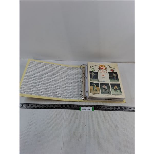 Binder of Assorted Older Hockey Magazines/Pamphlets