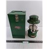 Image 1 : Vintage Coleman Model 335 Lantern w/Metal Tote - Date Stamp 11/72 - Glass Cracked