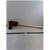 Image 1 : Stuffed Horse Head Stick Horse - 36" Length - Pickup Only