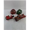 Image 2 : (4) Vintage Folded Metal Toy Vehicle Parts