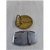 Image 2 : (2) Belt Buckles - 1 is Brass
