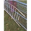 Image 4 : (2) Madsen Chain-Link 11' Metal Gates w/Hardware, 10' Hand Railing - As is, Empty 45 Gallon Drum