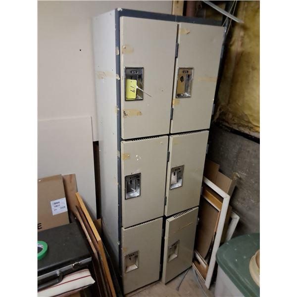 Metal Gym Locker w/6 Stalls - 6' x 23" x 20"