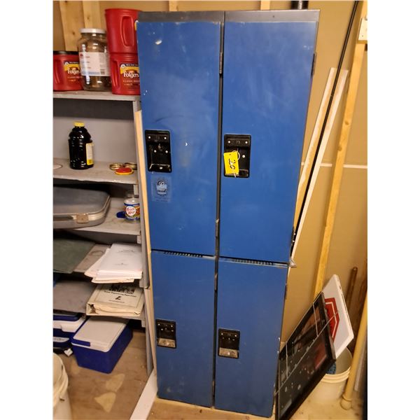 Metal Gym Locker w/4 Stalls - 6' x 2' x 17"