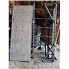 Image 1 : Metal Frame Scaffold with 6' x 2' Wooden Plank