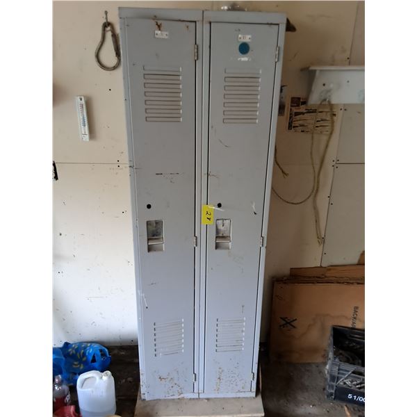Metal 2-Stall Locker - 6' Height - Consignor Used As Gun Cabinet