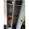 Image 2 : Metal 2-Stall Locker - 6' Height - Consignor Used As Gun Cabinet