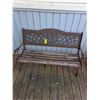 Image 1 : Wooden Park Bench w/Cast Iron Arms & Insert - 4' Width