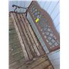 Image 2 : Wooden Park Bench w/Cast Iron Arms & Insert - 4' Width