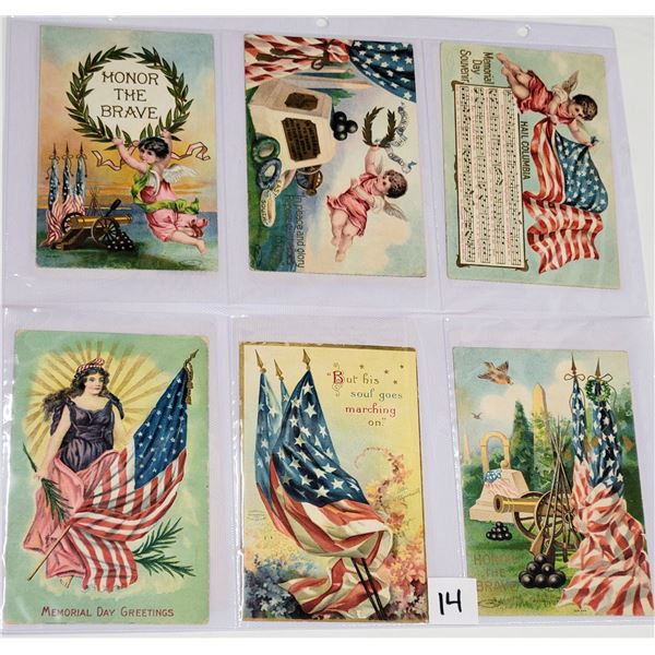 Patriotic Holiday Greeting Postcard Album Approx. 190