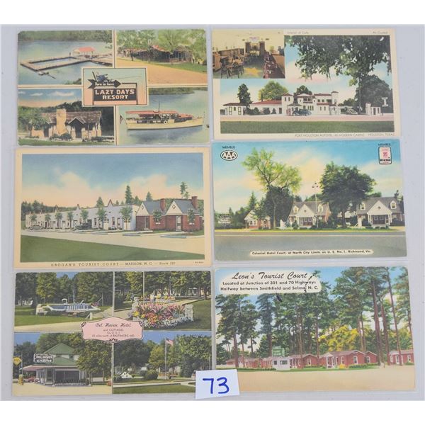 Tourist Court Postcards - Partially Sorted 40+