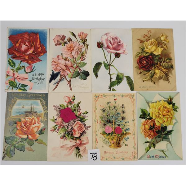 Flowers - Roses on Greeting Postcards Approx. 150