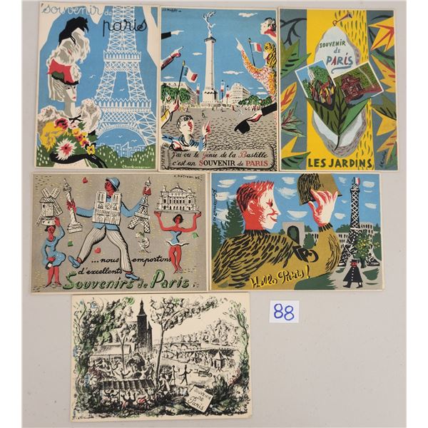 Salon de L'imagerie 1945 Souvenir Paris Postcards 6