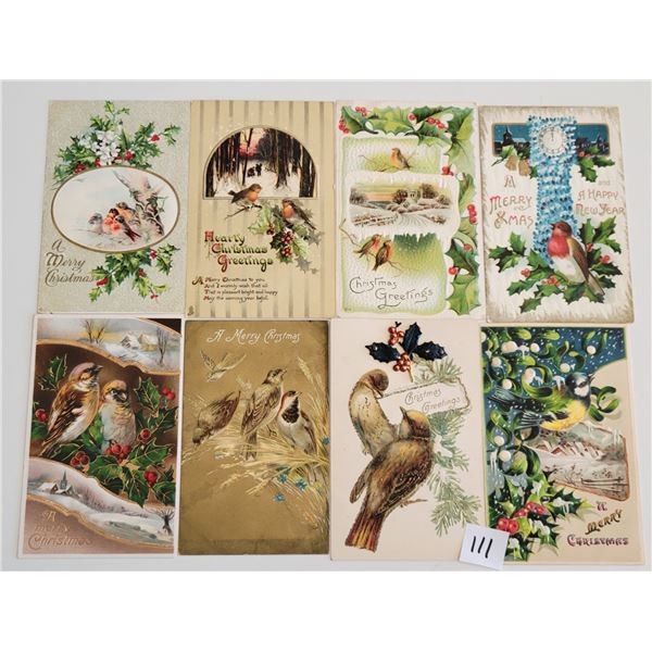 Animals - Christmas Holiday Greetings with Birds Postcards 20