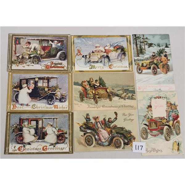 Christmas Holiday Greetings with Cars 20 Postcards