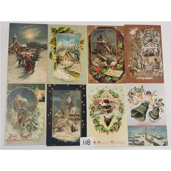 Churches on Christmas Holiday Greeting Postcards 45