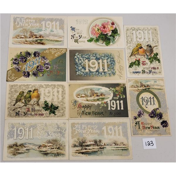 Winsch New Year  Date Holiday Greeting Postcards 16