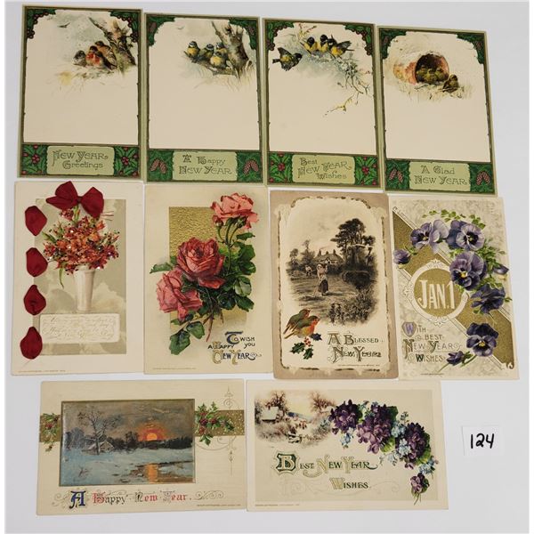 Winsch New Year Holiday Greeting Postcards by Subject Approx. 100