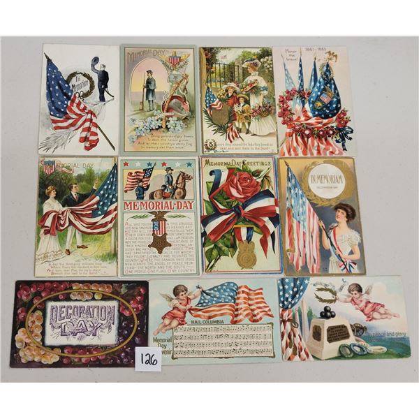 Memorial Day Patriotic Greeting Postcards 21