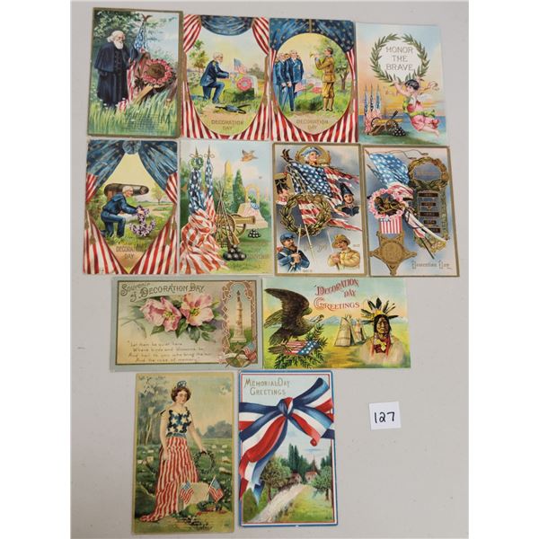 Patriotic Decoration Day Greeting Postcards 12