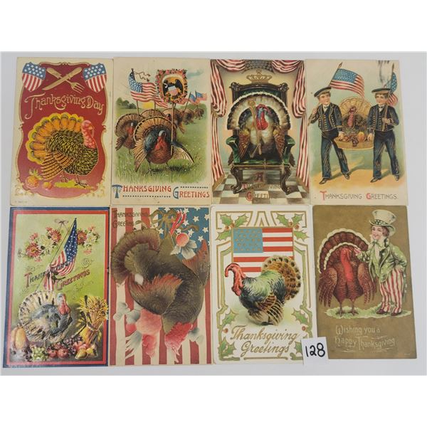 Patriotic Thanksgiving Holiday Greeting Postcards 36