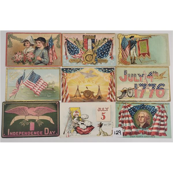Patriotic Holiday Greeting Postcards 25+