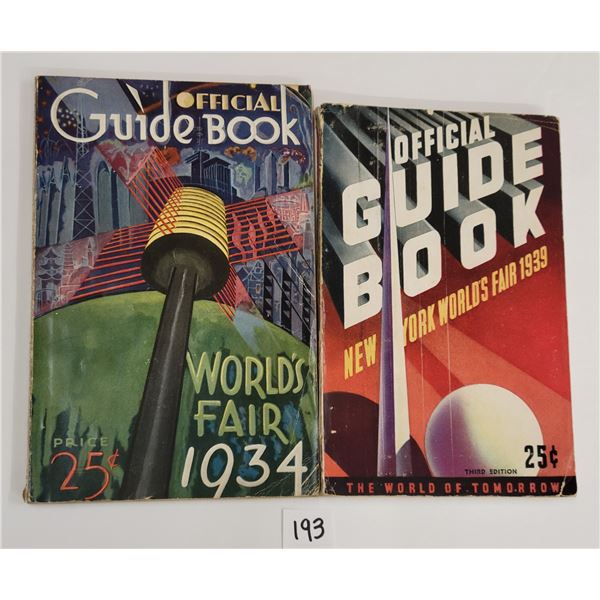 1934 & 1939 World's Fair Official Guide Books