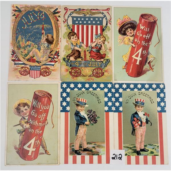 Patriotic 4th of July with Children Holiday Greeting Postcards 31