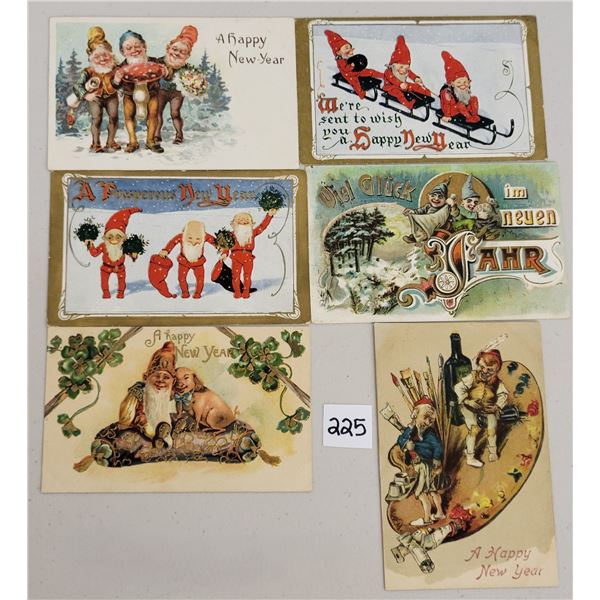 New Year Holiday Greeting Elves Postcards 21