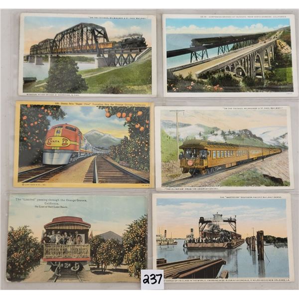 Transportation - Railroad, Train & Depot Postcards 45+