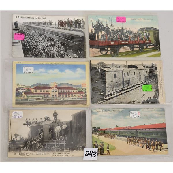 Military & War Related Train & Railroad Postcards 19