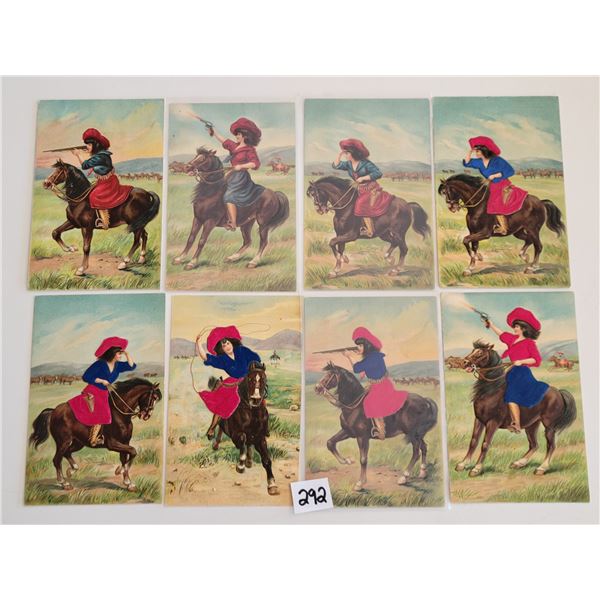Western - Cowgirls Series 8 Postcards